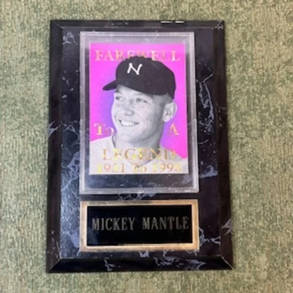 Mickey Mantle Farewell To A Legend 1931‎ 1995 Commemorative Plaque Display